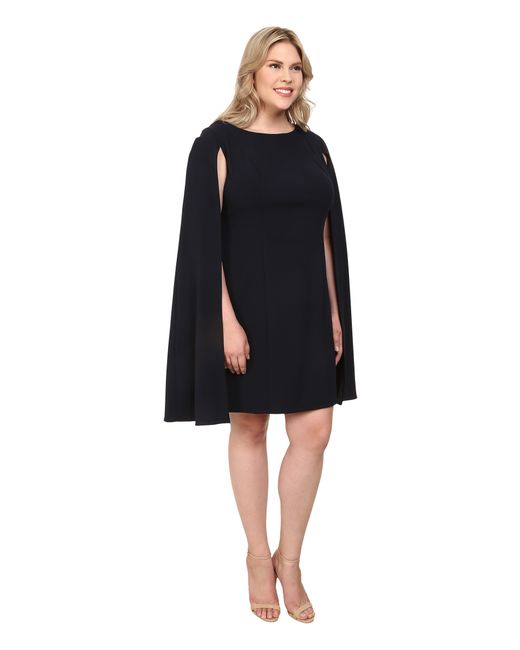 Adrianna Papell Plus Size Cape Sheath Dress in | Lyst