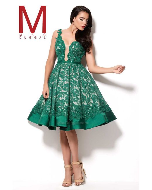 Mac duggal R Emerald Green in Green | Lyst
