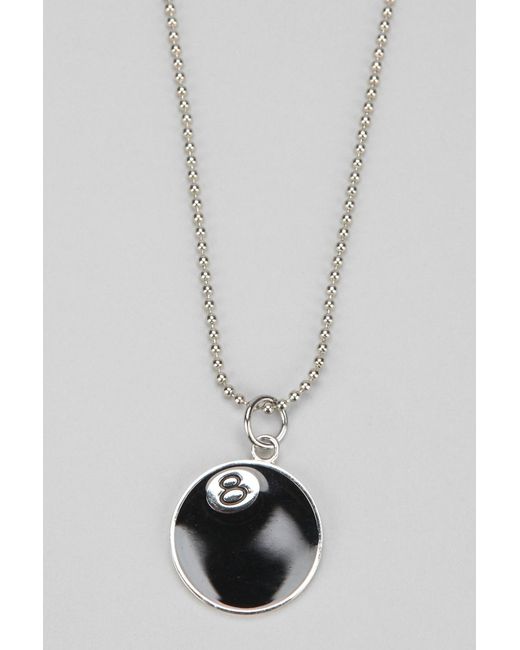 Stussy Metallic 8 Ball Necklace for men
