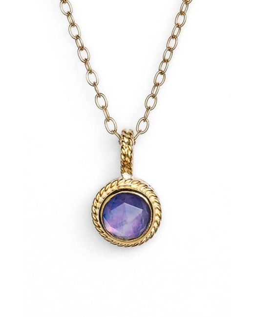 Anna beck Semiprecious Stone Round Drop Pendant Necklace ...