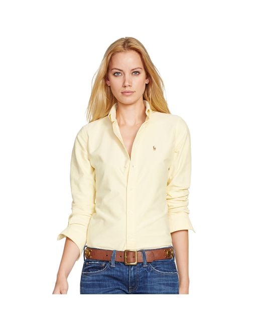 Polo Ralph Lauren Yellow Custom-Fit Oxford Shirt