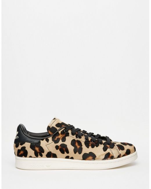 adidas Originals Leather Stan Smith Leopard-print Pony Hair Sneakers in  Brown (Black) for Men | Lyst