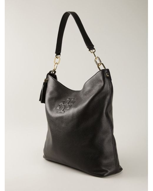 Tory burch hotsell black hobo bag