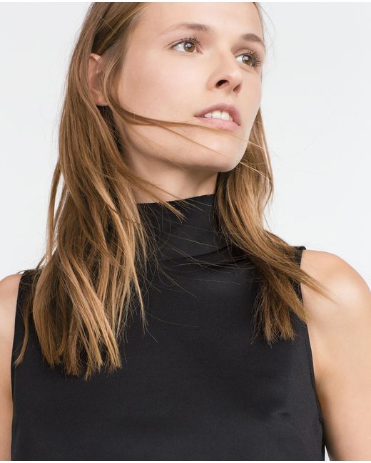 Zara Cropped Top in Black Lyst