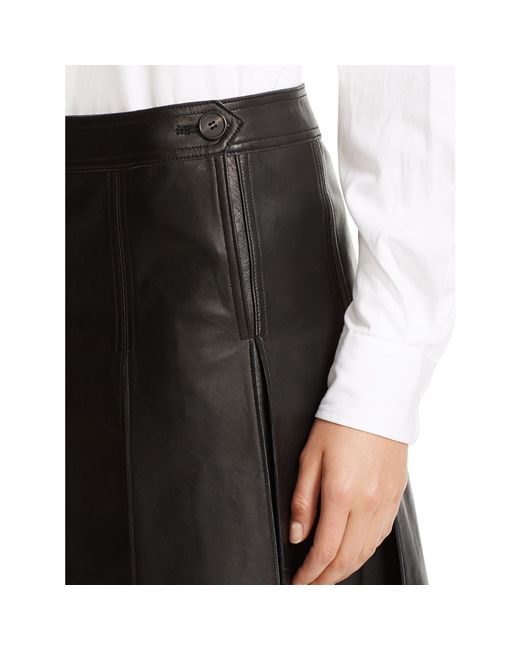 Pleated leather mini skirt ralph lauren 2025