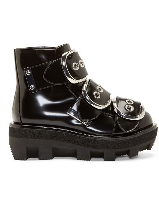 Alexander Wang Black Patent Leather Sloane Boots
