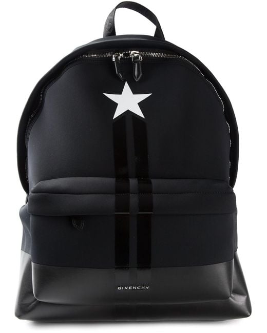 Givenchy Black Star Print Backpack