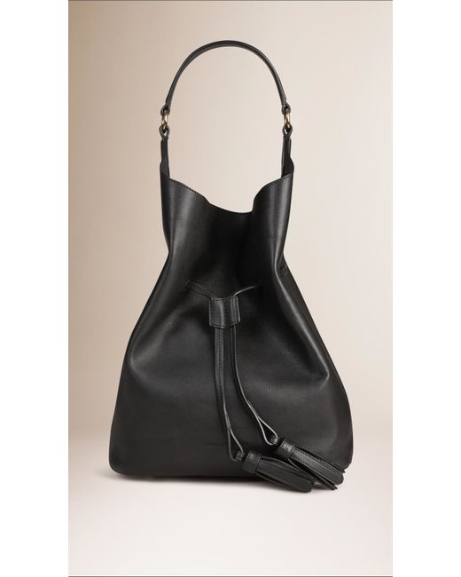 Burberry The Large Ashby Leather Black Bag