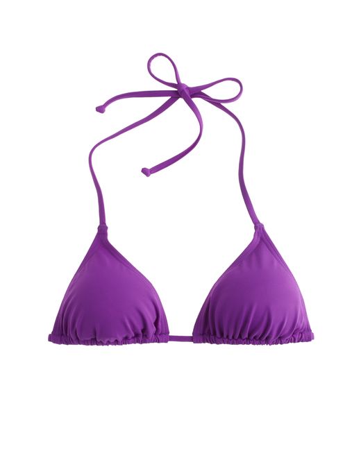 J.Crew Purple String Bikini Top In Italian Matte