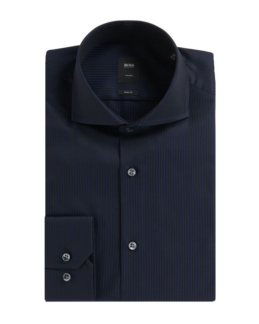 BOSS by HUGO BOSS 't-christo' | Slim Fit, Italian Cotton Dress Shirt in  Blue for Men | Lyst UK