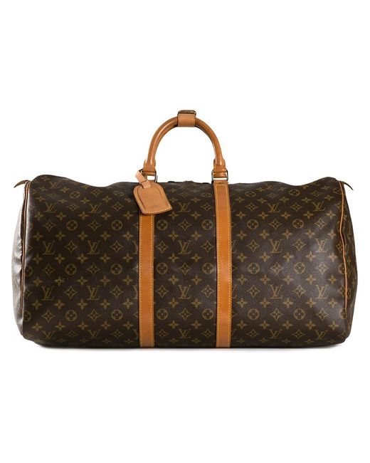 Louis Vuitton Brown 'keepall 55' Travel Bag