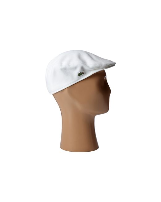 Lacoste Pique Flat Hat in White for Men 