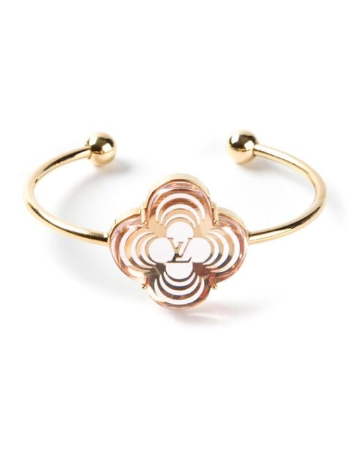 Louis Vuitton Metallic Flower Charm Bracelet