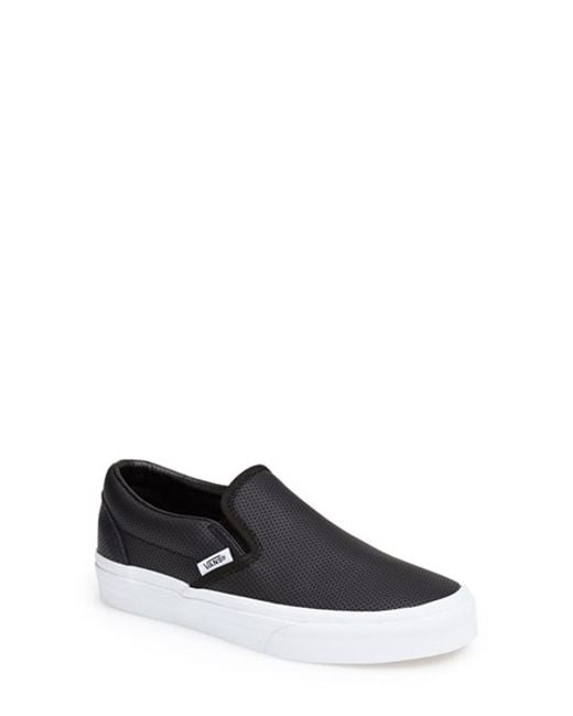 Vans 'Classic' Perforated Slip-On Sneaker in Black ...