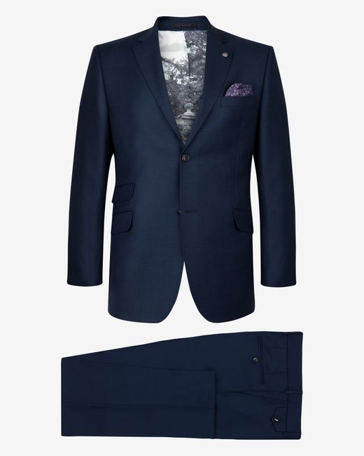 Ted Baker Blue Sterling Birdseye Sb2 Suit for men