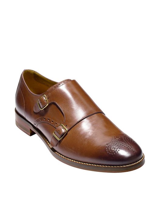 cole haan double monk british tan