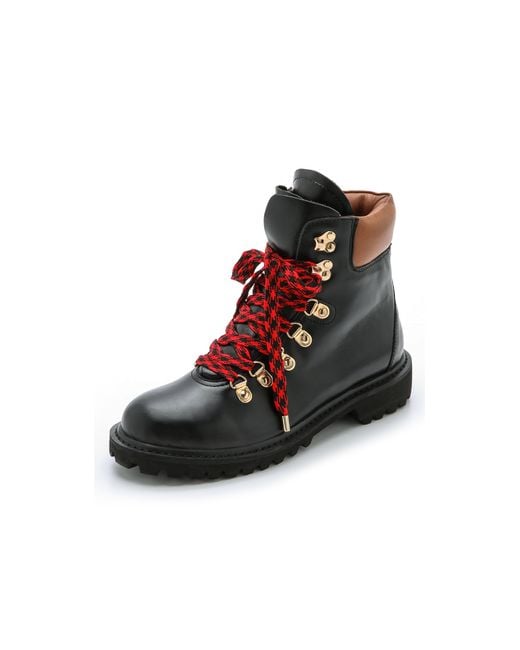 Joie Black Norfolk Leather Hiking Boots
