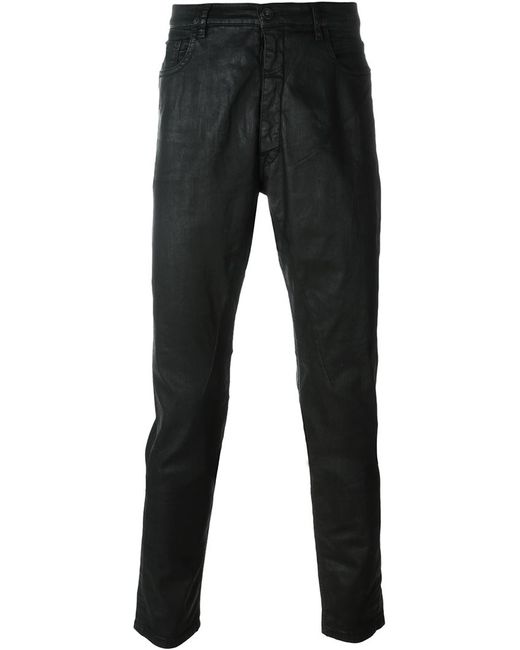 Rick Owens DRKSHDW Torrence Cut Waxed Jeans in Black for Men