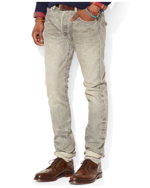 Polo Ralph Lauren Gray Slim-fit Varick Ash-grey Jeans for men