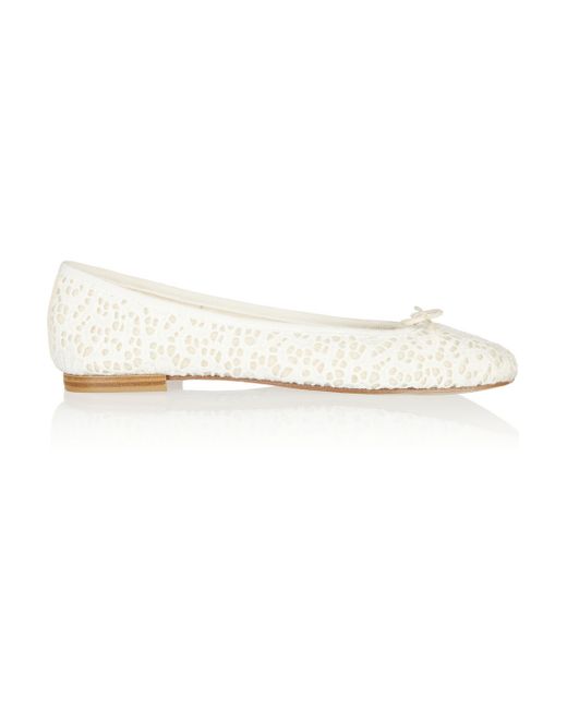 Repetto The Cendrillon Crocheted Lace Ballet Flats in White | Lyst