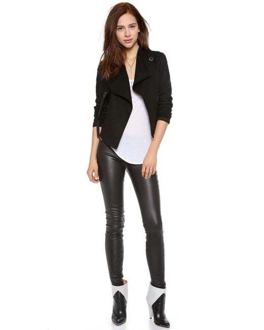 HELMUT LANG A-2 cropped leather jacket Helmut Lang Black Faded