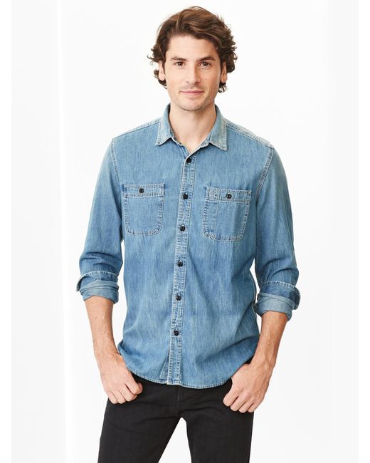Gap 1969 Iconic Worker Denim Shirt in 