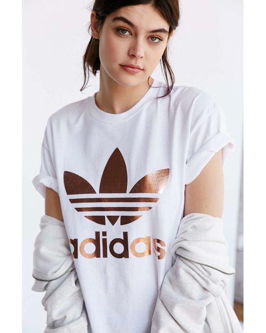 Adidas Originals White Originals Metallic Logo T-Shirt
