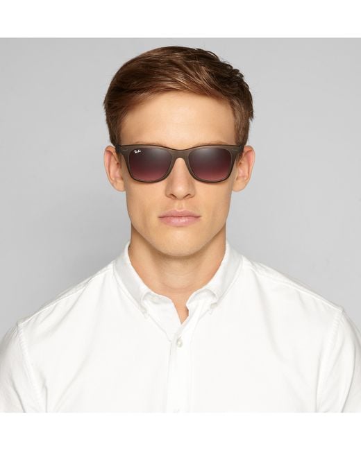 Ray-Ban Wayfarer Liteforce Acetate Sunglasses in Brown for Men | Lyst