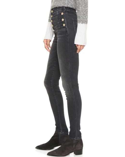 J Brand Natasha Sky High Skinny Jeans in Gray Lyst