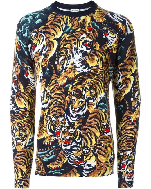 KENZO Black 'flying Tiger' Sweater for men