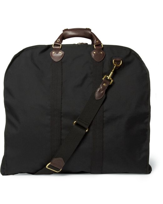 J.Crew Leather And Canvas Garment Bag in Black for Men