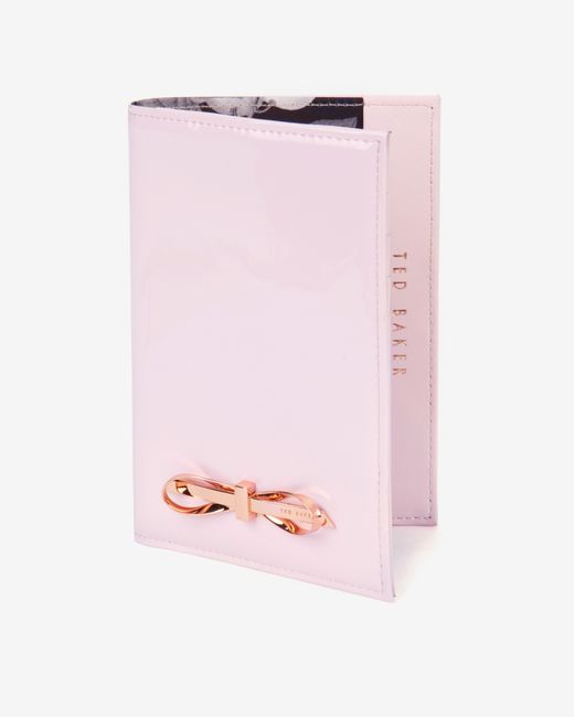 Ted Baker Pink Patent Passport Holder for men