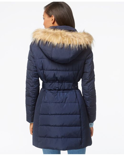 tommy hilfiger belted puffer jacket