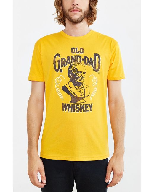 Urban Outfitters Old Grand-dad Whiskey Tee in Yellow for Men | Lyst