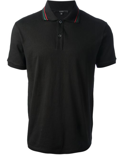 Gucci Classic Polo Shirt in Black for Men | Lyst