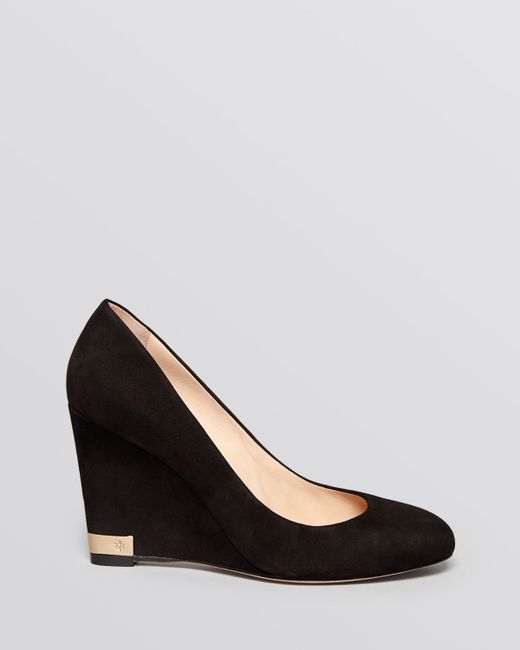 Tory Burch Black Wedge Pumps Astoria Wedge