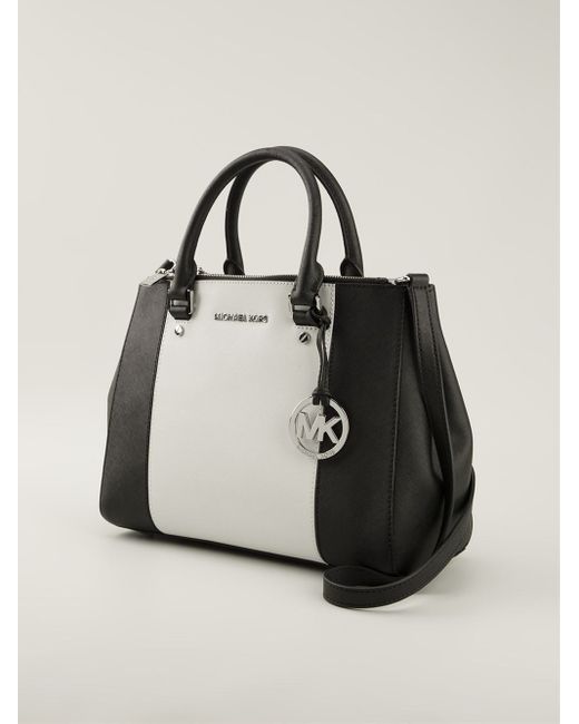 MICHAEL Michael Kors Medium Sutton Colour Block Tote in Black Lyst