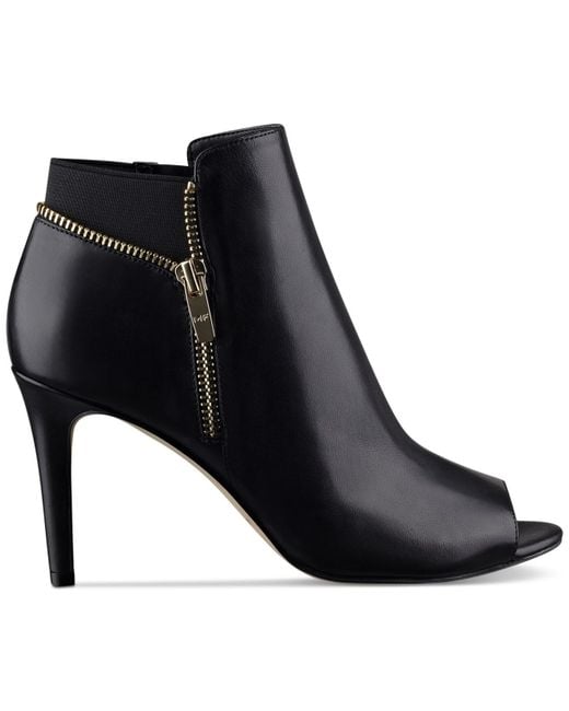 Marc Fisher Black Serenity Peep Toe Booties