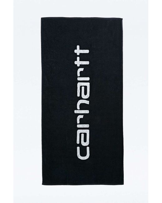 Carhartt Script Beach Towel In Black for men