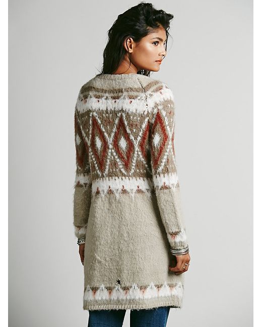 Free people fair isle sale cardigan