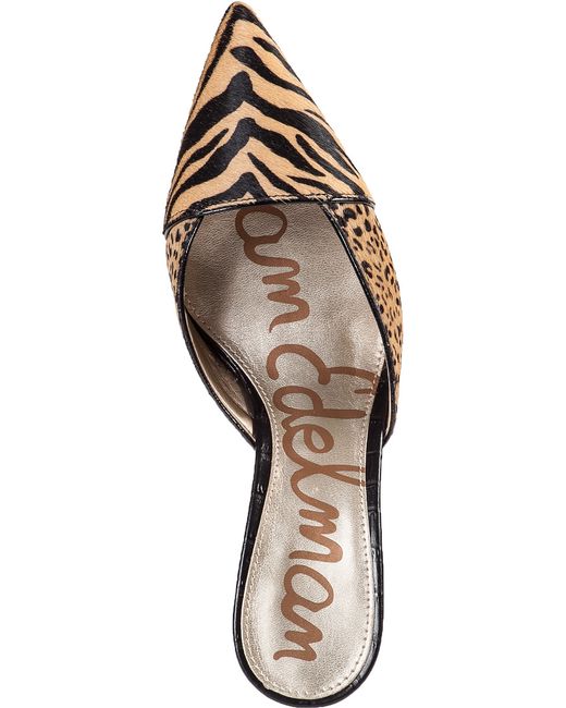 Sam edelman Odelia Mule Pump Leopard Hair Calf in Animal (Leopard Hair ...