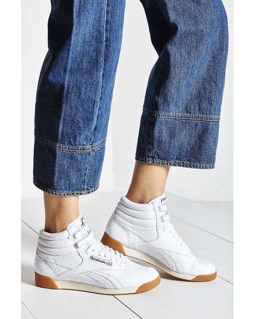 Reebok Freestyle Hi Fit Sneaker in White | Lyst