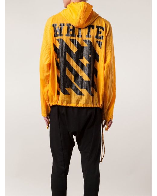 Off-White c/o Virgil Abloh Windbreaker Jacket in Yellow for Men | Lyst