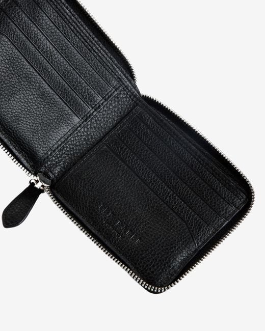 Ted Baker Black Zip Around Bi-fold Wallet for men