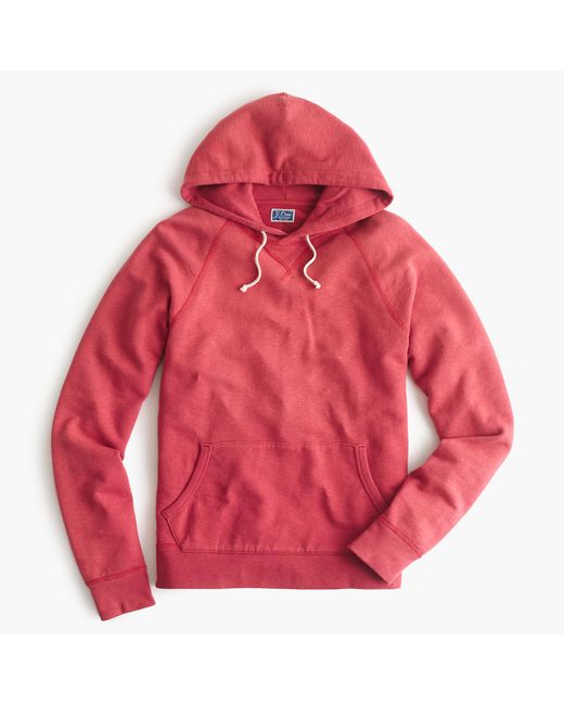 J.Crew Red Sun-faded Pullover Hoodie for men