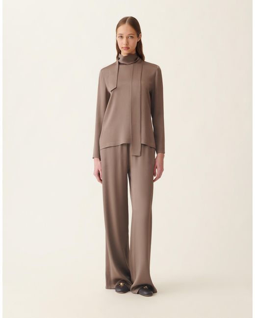 Fabiana Filippi Natural Enver Satin Top, Falcon