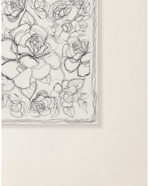 Fabiana Filippi Natural Silk Twill Foulard, Midnight And Cachà