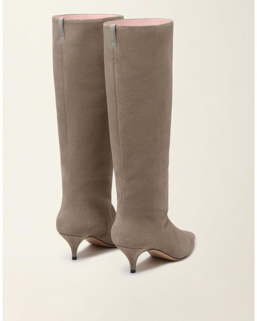 Fabiana Filippi Natural Suede Knee-High Boots