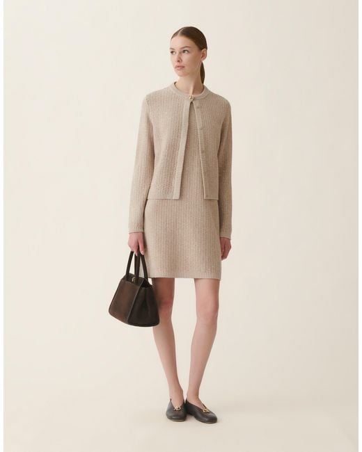 Fabiana Filippi Natural Platinum And Sequin Dress