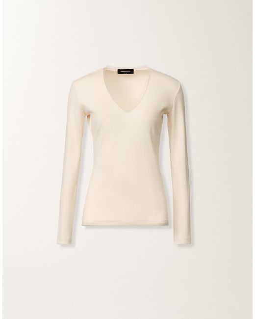 Fabiana Filippi Natural Jersey T-Shirt, Butter